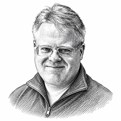Illustrated portrait of Robert Scoble